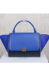 Celine Trapeze Bag Original Suede Leather CT3342 Blue&Royal VS06832