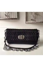 Cheap Copy Miu Miu Crystal Nappa Leather Shoulder Bag Black 5BD233 VS02411