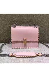 Cheap Fake Fendi Kan I Small Leather Mini Bag Pink 8M0381 VS02549