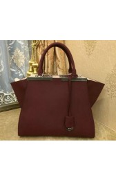Cheap Fendi 3Jours Tote Bag Calfskin Leather F9666 Burgundy VS04457