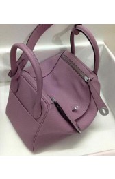 Cheap Hermes Lindy 30CM Original Leather Shoulder Bag HLD30 Light Purple VS01102