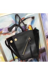 Chloe Calfskin Leather Shopping Tote Bag Black C250301 VS04012