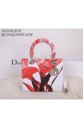 Christian Dior Alstroemeria Flower Lady Dior Bag CD0523 Red VS01510