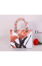 Christian Dior Alstroemeria Flower Lady Dior Bag CD6087 Orange VS02400