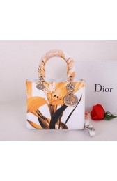 Christian Dior Alstroemeria Flower Lady Dior Bag CD6087 Yellow VS09851