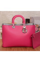 Copy Dior Diorissimo Bag in Smooth Calfskin Leather V801 Rose VS00042