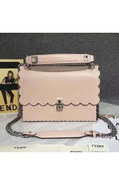 Copy Fendi Kan I Leather Bag Pink 8BT283 VS07970