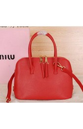 Copy miu miu Madras Goat Leather Top Handle Bag RL1122 Red VS08441