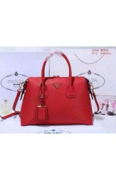 Copy Prada Litchi Leather Two-Handle Bag BN0889 Red VS06207
