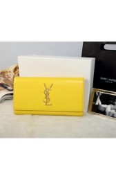 Copy Yves Saint Laurent Classic Monogramme Clutch 311213A Yellow VS07079
