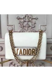 Designer Dior J'adior Flap Bag with Chain in Off-white Calfskin D240603 VS03722