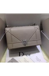 Dior Diorama Bag Original Leather CD12L Grey VS03485