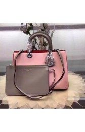 Dior Diorissimo Bag in Pink&Grey Smooth Calfskin Leather D0908 VS06255