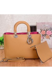 Dior Diorissimo Bag in Smooth Calfskin Leather V832 Wheat VS08290