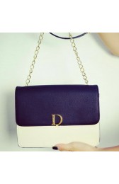 Dior Litchi Leather Flap Shoulder Bag D8218 VS07758