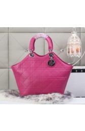 Dior Panarea Sheepskin Leather Tote Bag CD6618 Rose VS08394