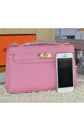 Fake Hermes MINI Kelly 22cm Tote Bag Calfskin Leather Pink VS09217