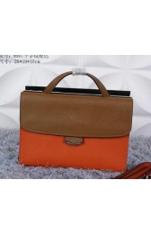 Fendi Demi Jour Bag Saffiano Leather F8907 Brown&Orange&Black VS09801