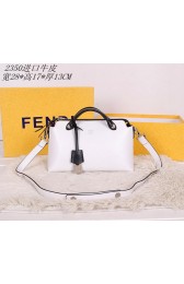 Fendi Fall Winter 2015 Tote Bag Calfskin Leather F2350 White VS06888