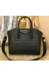 Givenchy Antigona Bag in Croco Leather Black VS03184
