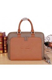 Hermes Briefcase Original Calf Leather H3005 Khaki VS03061