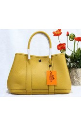 Hermes Garden Party 30cm Tote Bag Grainy Leather Yellow VS08100