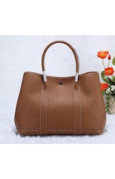 Hermes Garden Party 36cm Tote Bag Grainy Leather Brown VS06688