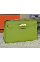 Hermes MINI Kelly 22cm Tote Bag Calfskin Leather Green VS09026