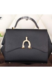 Hermes Stirrup Top Handle Bag H30560 Black VS07226