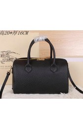 High Quality Prada Grainy Leather Boston Bag BN6311 Black VS03686