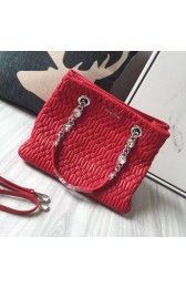 Hot Miu Miu Crystal Nappa Leather Tote Bag Red 5BA038 VS05524