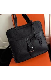 Hot Replica Hermes Halzan 31 Bag in Black Taurillon Clemence Leather H070428 VS06711