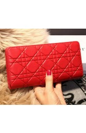 Imitation AAA Dior Escapade Wallet in Sheepskin Leahter D1875 Red VS00180