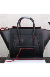 Imitation Celine Luggage Phantom Tote Bag Original Leather CT3341 Black VS06561