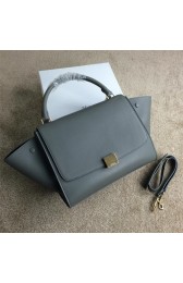 Imitation Celine Trapeze Bag Original Leather CL008 Grey VS05797