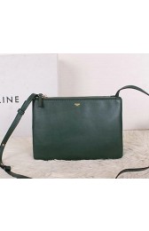Imitation Celine Trio Calfskin Leather Shoulder Bag C27002 Green VS08949
