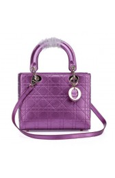 Imitation Christian Dior Calfskin Leather Mini Lady Dior Bag CD6325 Purple VS06887