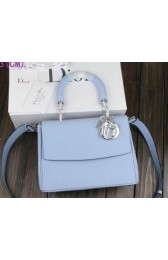 Imitation Dior Be Dior Flap Bag Nappa Leather CD99018S SkyBlue VS05449