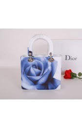 Imitation Dior Rose Leather Lady Dior Bag D6095 White VS06311