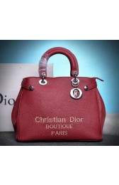 Imitation Dior Shish Tote Bag Grainy Calfskin Leather D9691 Red VS06872