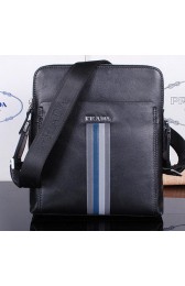 Imitation Prada Smooth Leather Messenger Bag M38423 Black VS05927