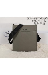 Imitation Quality Prada Calf Leather Messenger Bag 99124 Khaki VS07839