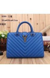Imitation Yves Saint Laurent Monogramme Small Cabas Chyc Bag Y5086 Blue VS06445