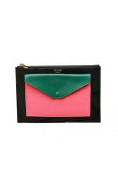 Knockoff Celine Pocket Handbag in Seashell Smooth Calfskin 17538 Green&Pink VS06608