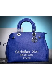 Knockoff Dior Shish Tote Bag Grainy Calfskin Leather D9691 Blue VS05166
