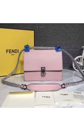 Knockoff Fendi Kan I Small Leather Mini Bag Pink 8M03815 VS02152