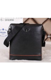 Knockoff Prada Smooth Leather Messenger Bag P501030 Black VS07157