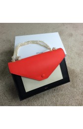 Luxury Fake Celine Pocket Handbag Seashell Smooth Calfskin 175383 Black&White&Orange VS08481