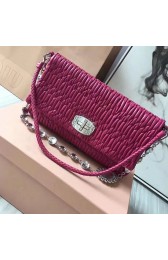 Luxury Knockoff Miu Miu Crystal Nappa Leather Shoulder Bag Rose 5BD169 VS07582