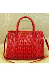 miu miu Matelasse Leather Three Pocket Bags RN0941 Red VS05056